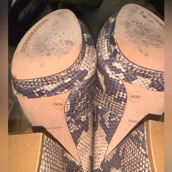 Bcbg runway chunky reptile heels designer  boho y2k formal $300 fall mod classic - Picture 4 of 4
